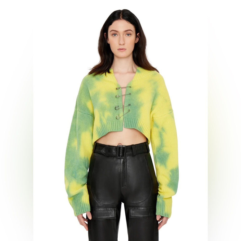 Danielle Guizio Tie-Dye Knit Safety Pin Cardigan. Sold out everywhere. So soft!
